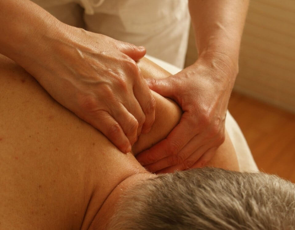 person getting massage therapy for stress